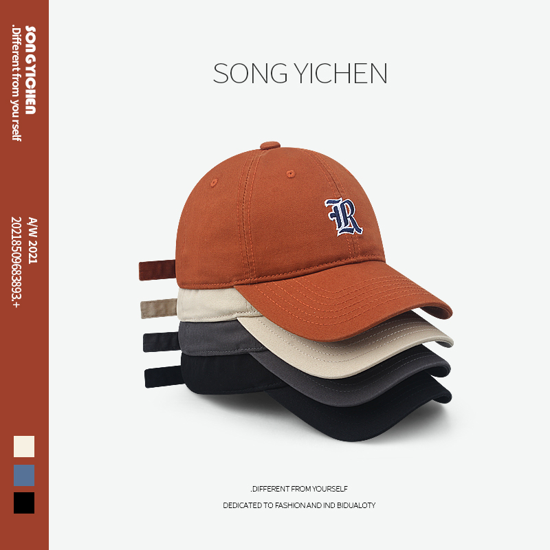 韩国联名B字母男女复古软顶棒球帽子春秋款潮明星同款遮阳鸭舌帽