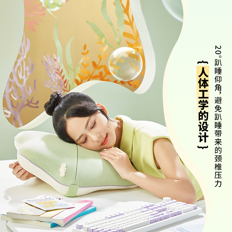 象术W2腰部按摩器仪腰背部靠垫热敷腰椎肩颈抱枕靠生日礼物
