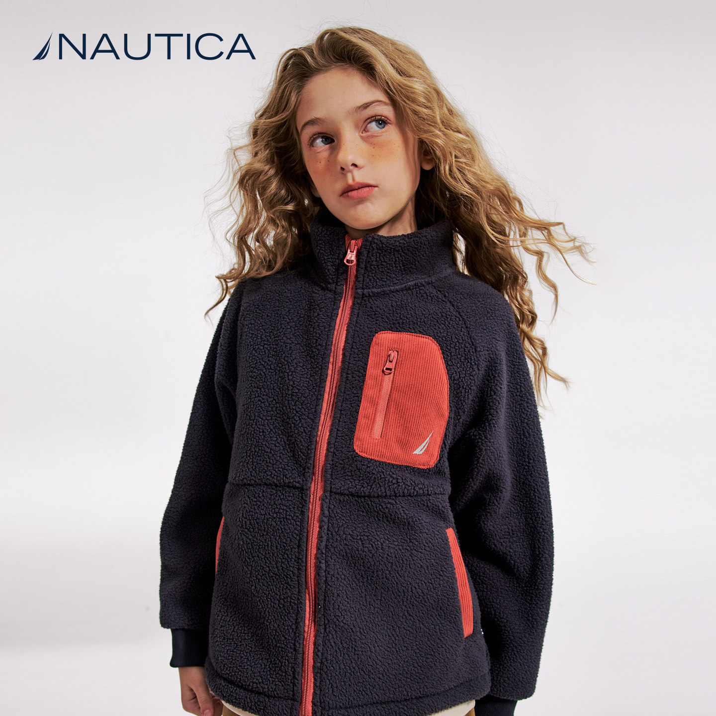 NAUTICA童装 男女童抓绒外套秋冬季儿童大颗粒摇粒绒仿羊羔绒保暖,淘宝优惠券,粉丝福利购,淘宝优惠卷