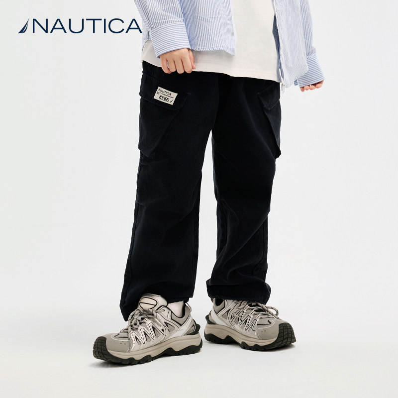 【天猫U先】NAUTICA童装 男童女童重工工装裤春秋季复古机能裤,淘宝优惠券,粉丝福利购,淘宝优惠卷