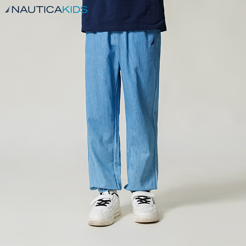 【穿搭基本款】NAUTICA童装 男女童牛仔裤春秋夏季儿童轻薄长裤子