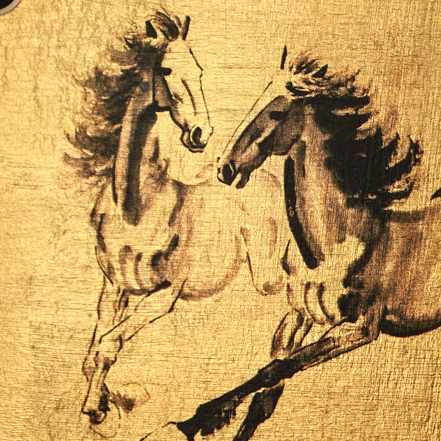 中式金箔画复古马到成功玄关摆台画办公室新年送礼桌面定制装饰画,淘宝优惠券,粉丝福利购,淘宝优惠卷