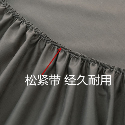 纯棉床笠纯色全棉斜纹床罩席梦思棕垫防滑保护套1.8m床防尘可定制 - 图1