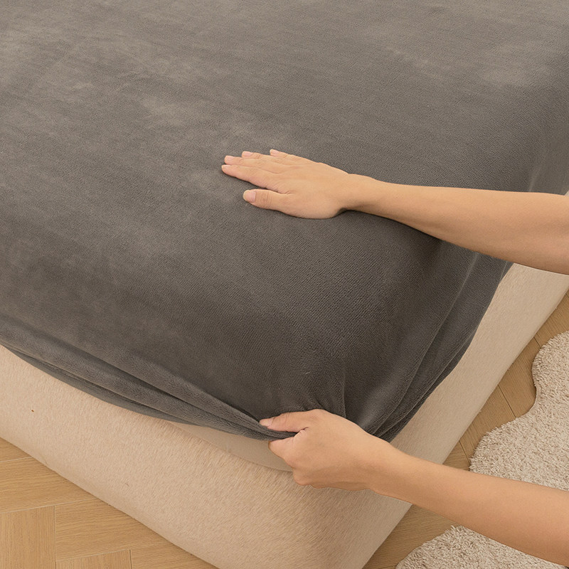 加厚牛奶绒床笠单件保暖珊瑚绒床罩法兰绒床垫保护套90x190x150,淘宝优惠券,粉丝福利购,淘宝优惠卷