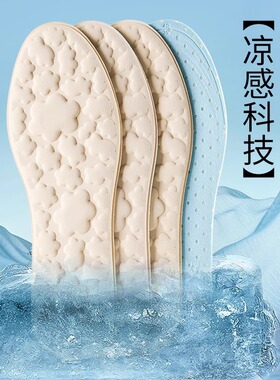 超软冰丝吸汗透气防滑光脚穿鞋垫