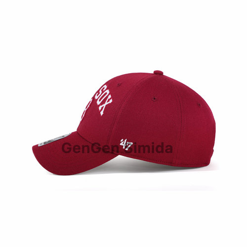 47brand MVP 硬顶酒红白标麦穗刺绣棒球帽复古美式复古鸭舌帽 - 图2