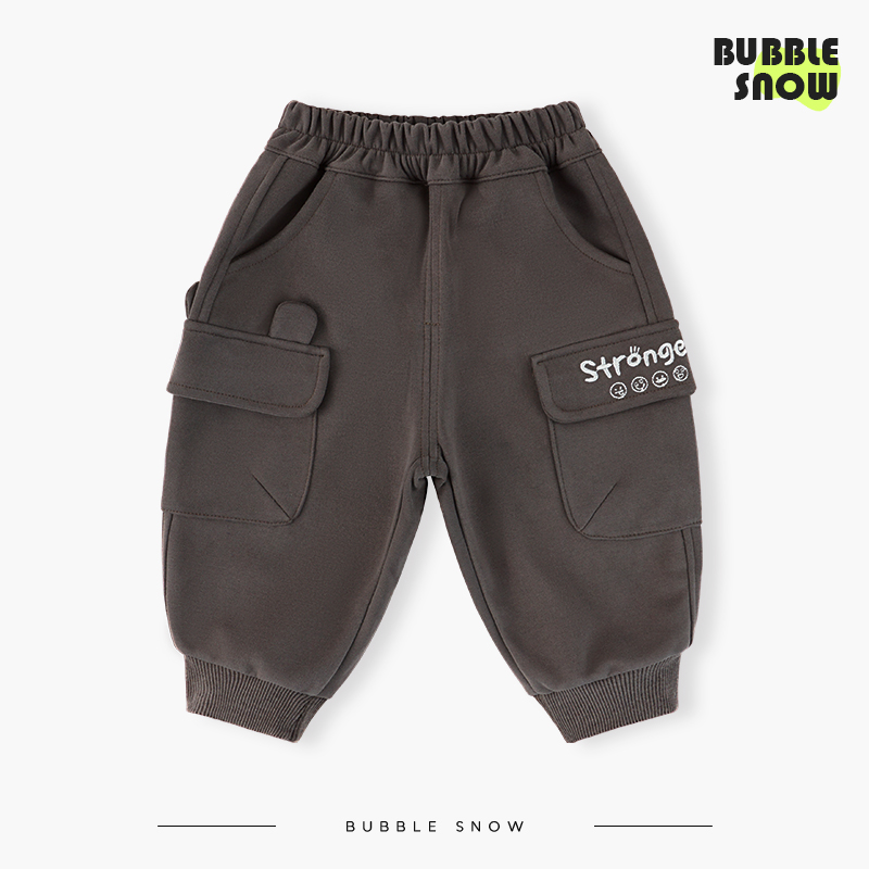 26035儿童裤子1-5岁春秋新款休闲卫裤男童束脚小童宽松休闲工装裤 - 图1