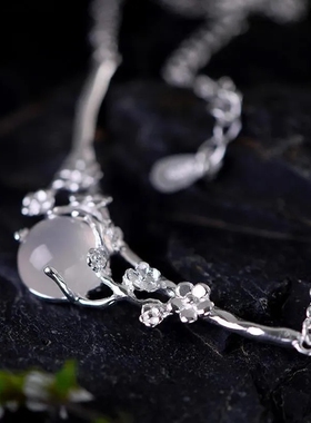 月影寒梅月光古雅文艺S925银手链