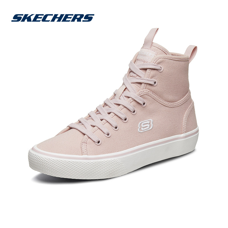 斯凯奇官方旗舰秋季情侣高帮帆布鞋 skechers斯凯奇丰宏板鞋