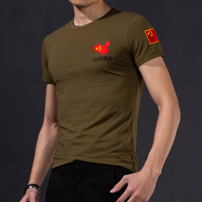 刺绣中国男战友聚会定制短袖t恤 鹿畔T恤