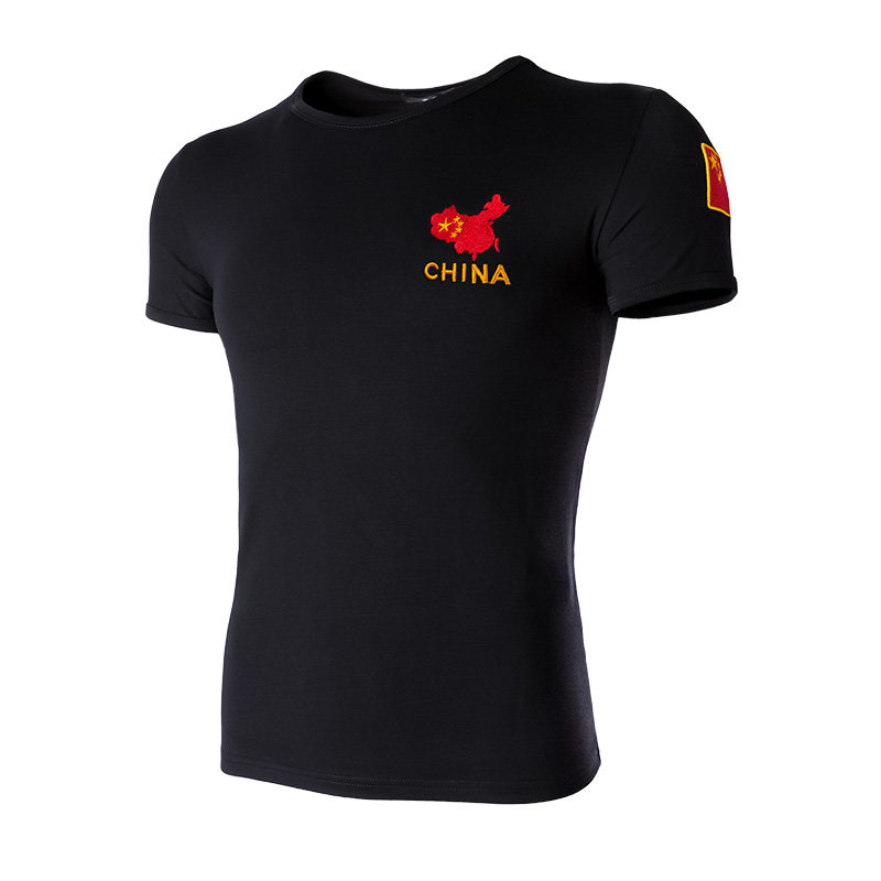 刺绣中国男战友聚会定制短袖t恤 鹿畔T恤