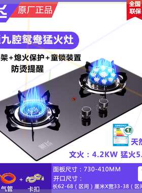 新飞燃气灶双灶嵌入式台式液化气火炉煤气灶家用节能猛