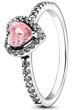 Authentic 925 Sterling Silver Elevated Heart Earring Ring Ne