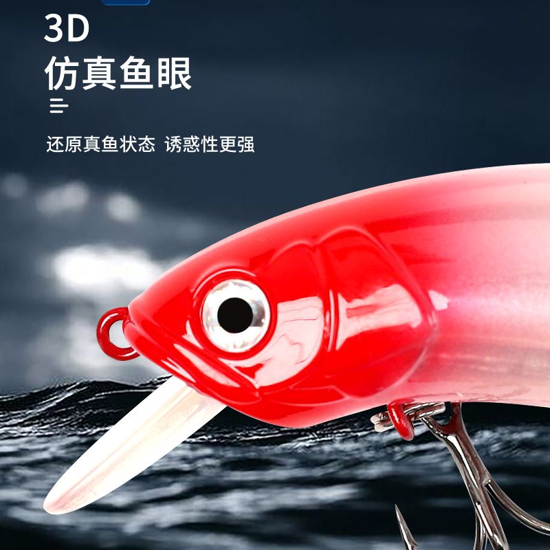 风鲨微物摇滚小胖子CC60米诺假饵缓沉沉水钓鲈鱼马口翘嘴通杀鱼饵 - 图2