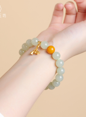和田玉蜜蜡高冰手串手链原创手串