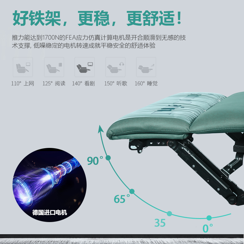 高靠背电动多功能家庭影院沙发小户型客厅影音室单人真皮沙发可躺 - 图2