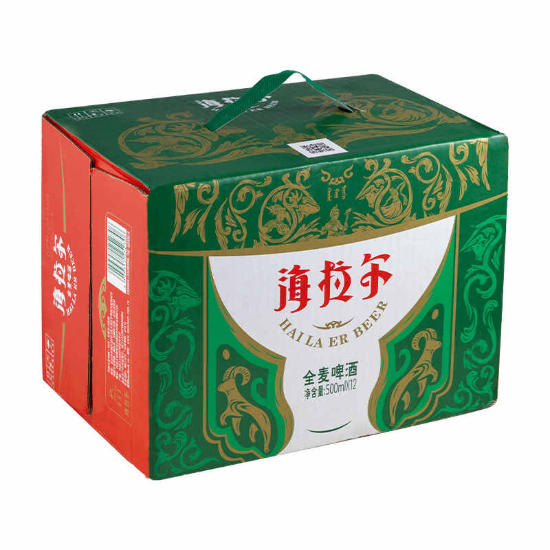 【海拉尔啤酒】雪花啤酒呼伦贝尔全麦啤酒 500ml12罐麦汁浓度9°
