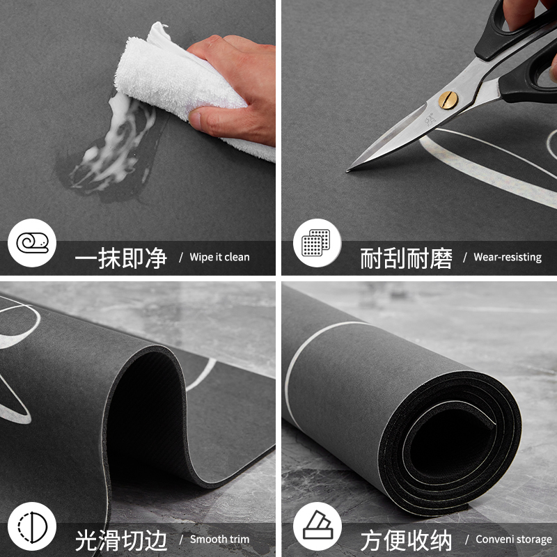 现代简约地垫浴室防滑卫生间吸水硅藻泥厨房进门家用脚垫入户门垫