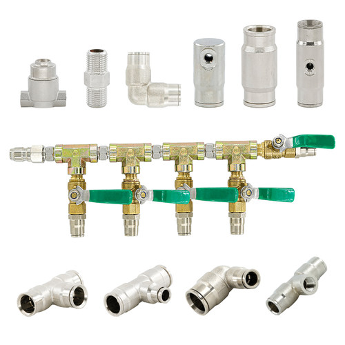 倍多能高压雾化喷头气大棚主管打药雾化配件快插弯头三通直接四通 - 图3