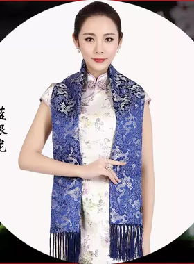 南京云锦围巾礼盒装送男