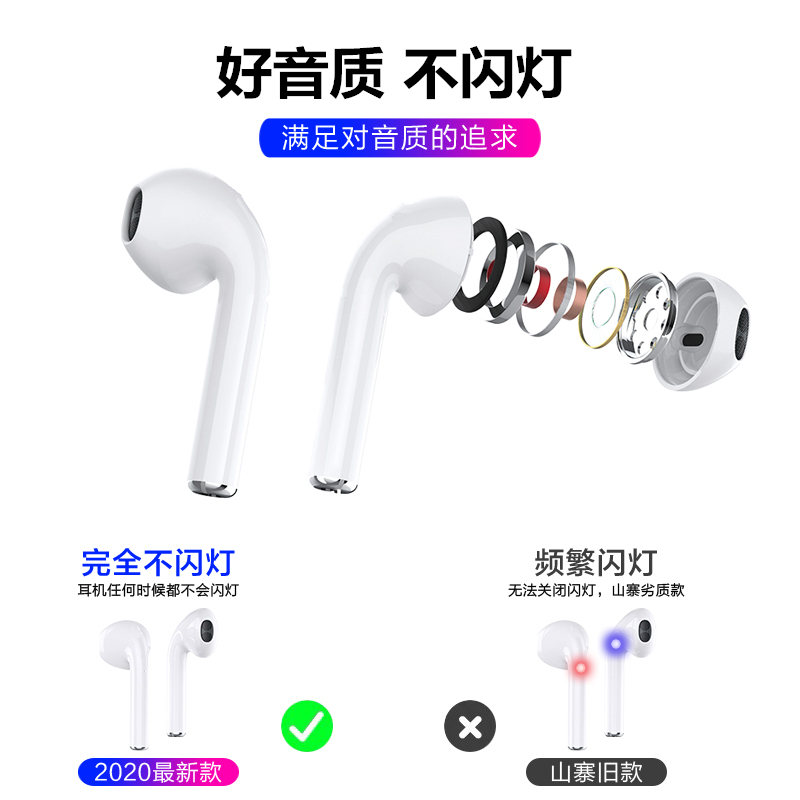 牛屏旗舰店蓝牙耳机无线双耳适用华为p20p30P10p40荣耀9/8x青春版mate30手机通用v10入耳式20畅想pro男女生高音质牛屏7x1