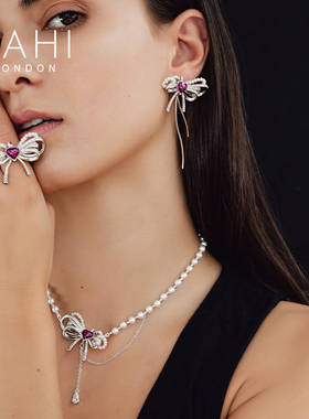 SAHI甜酷蝴蝶结开口戒