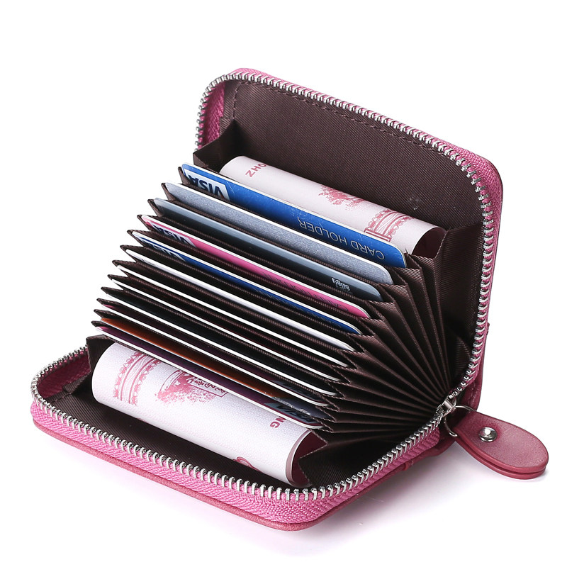 女士多卡位皮大容量精致高档卡片包 仙施箱包卡包