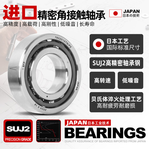 日本进口四点角接触机床轴承QJ209 QJ210 QJ211 QJ212 QJ213 高速 - 图0