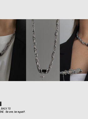 小众设计黑色芒星项链