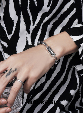 不掉色冰裂珠中性手链