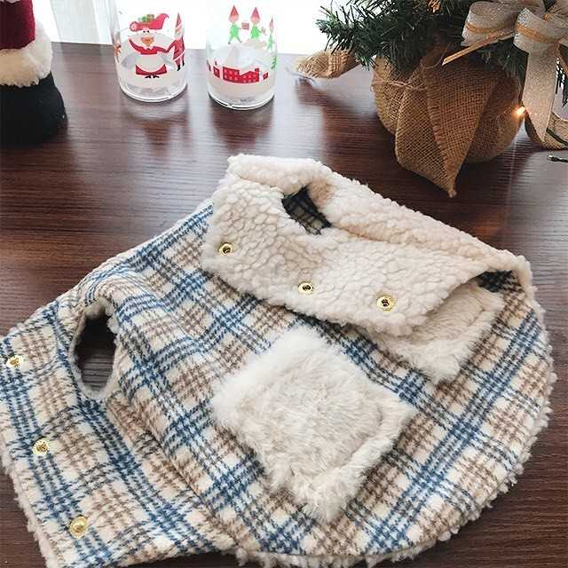 送围巾棉衣狗狗衣服秋冬装猫咪宠物泰迪博美比熊小型幼犬春秋薄款 - 图0