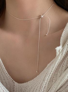 抽拉可调节蛇骨裸链简约小众冷淡