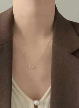 爱心项链女2024新款爆款轻奢小众