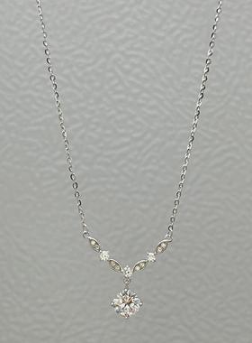 夏日仿皓石单钻项链女款2024新款