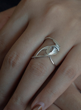 银色燕子戒指女小众设计时尚