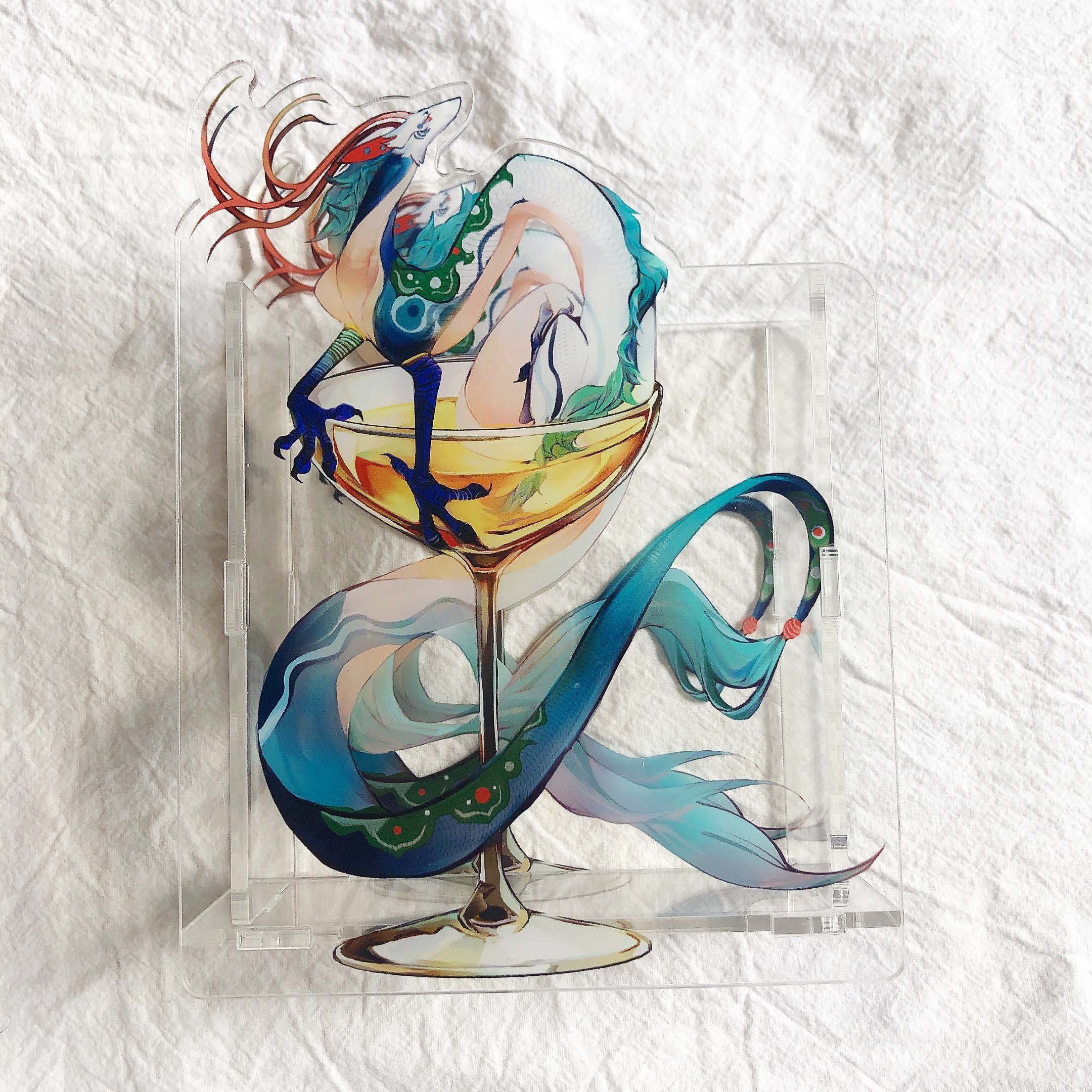 龙舌兰笔筒龙年学生桌面收纳办公室收纳盒透明亚克力国风创意礼物,淘宝优惠券,粉丝福利购,淘宝优惠卷