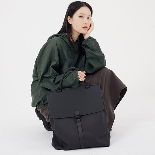 MYEDITION小众设计皮质商务通勤电脑包2用手提袋托特双肩包男女款 - 图3