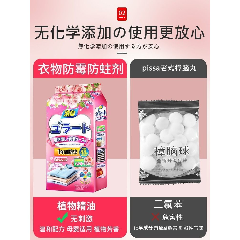 N衣柜防霉防潮除味樟脑丸防蛀防虫家用天然香薰衣服去潮香味留香