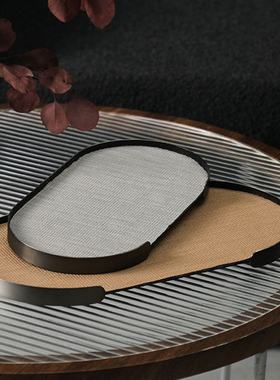 皮革托盘摆件客厅置物收纳盘装饰