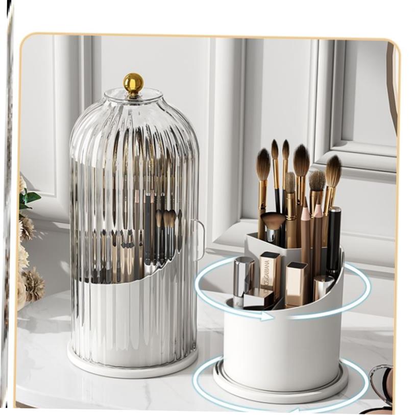 360 Degree Rotating Cosmetic Storage Box Makeup Organizer 1 - 图0