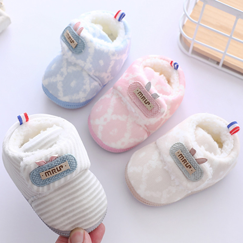 宝宝棉鞋秋冬季软底学步防滑6个月婴儿鞋子1岁不掉鞋加绒保暖男女