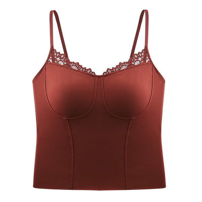 红色本命年蕾丝吊带保暖背心女带胸垫一体式美背可外穿保暖上衣女,淘宝优惠券,粉丝福利购,淘宝优惠卷