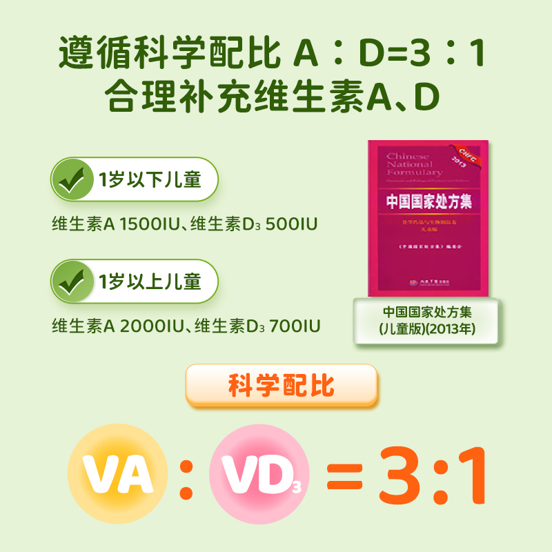 2盒双鲸维生素AD滴剂50粒一岁以上婴儿童预防佝偻病补钙