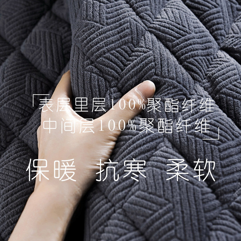 男士冬季珊瑚绒三层加绒夹棉睡衣 纤纹鸟睡衣/家居服套装