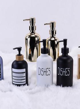 浴室柜摆件样板间卫生间洗手液按压分装空瓶样板房洗手间软装饰品