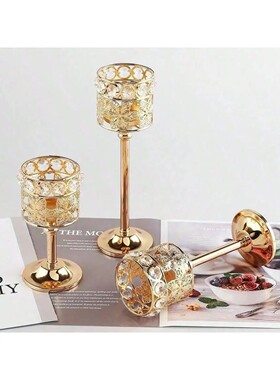 1PC Crystal Candle Holder In 3 Sizes. Wedding Table Center P