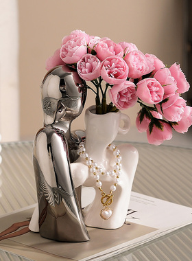 创意艺术人体造型陶瓷花瓶摆件