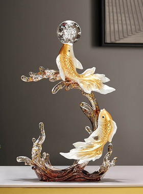 创意年年有余摆件家居装饰