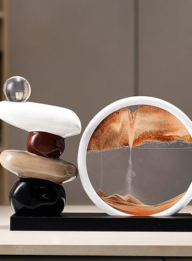 轻奢时来运转流沙画装饰摆件