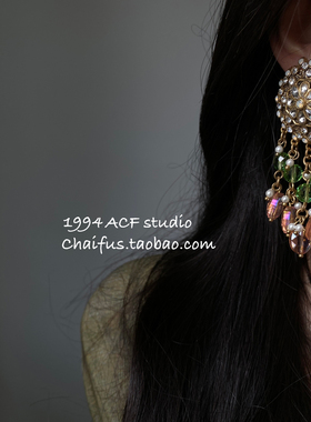 中古回流重工珍珠流苏项链